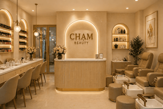 Không gian cửa tiệm Chạm Beauty